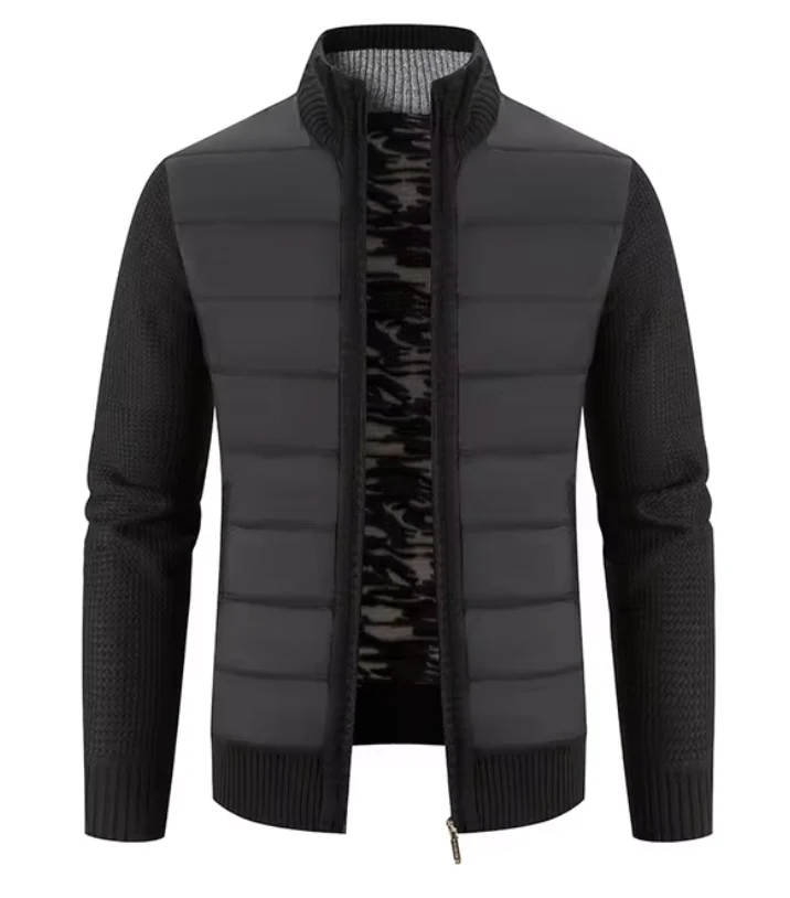 Ethan Stehkragen Pullover – Langärmelige Herrenjacke