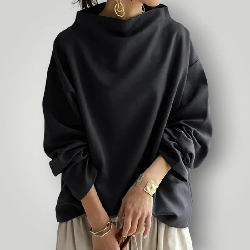 Damen Rollkragenpullover | Eleganter Pullover in Schwarz