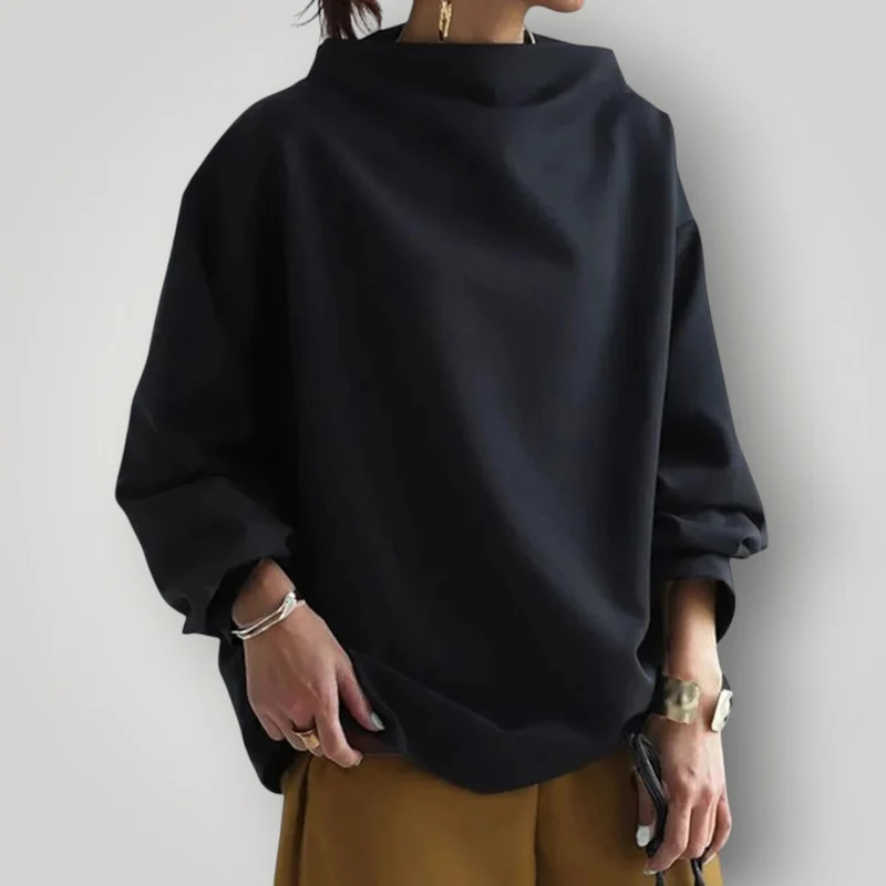 Damen Rollkragenpullover | Eleganter Pullover in Schwarz