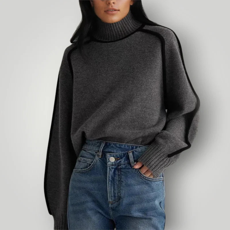 Damen Rollkragenpullover | Warmer, weicher Pullover für Winter
