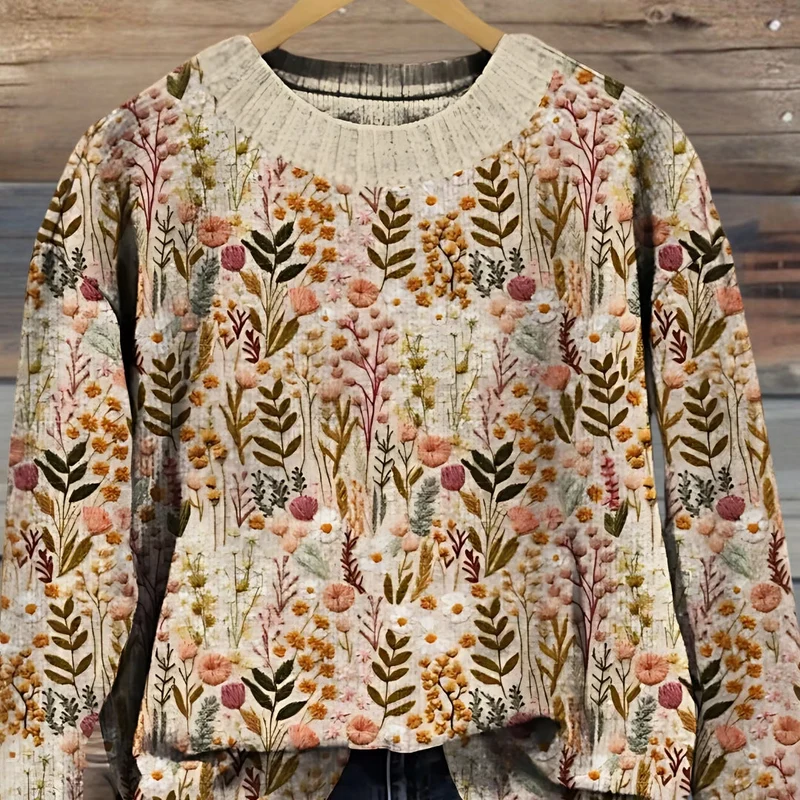 Aylinrae - Weicher floraler Pullover