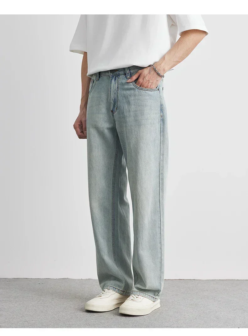 Torvax - Jeans mit weitem Bein in Vintage-Waschung