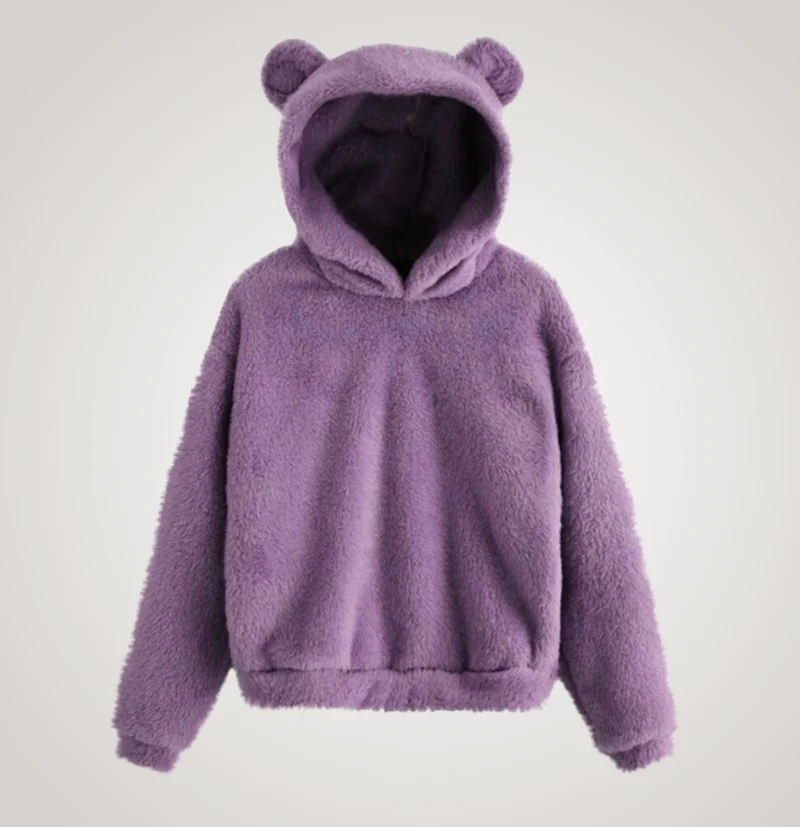 Tialyn - Plüsch-Hoodie mit Bärenohren