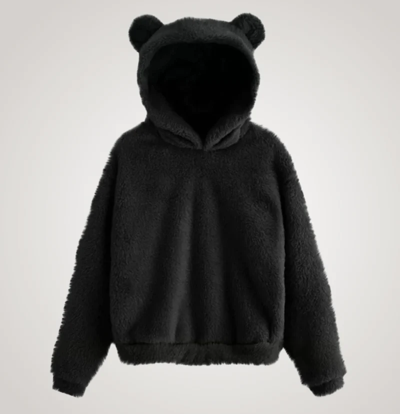 Tialyn - Plüsch-Hoodie mit Bärenohren