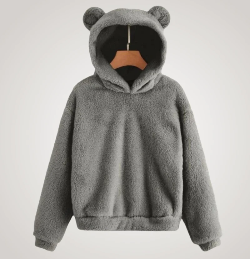 Tialyn - Plüsch-Hoodie mit Bärenohren