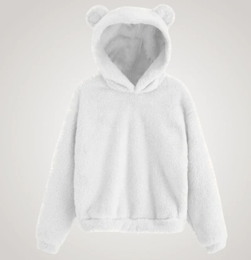 Tialyn - Plüsch-Hoodie mit Bärenohren