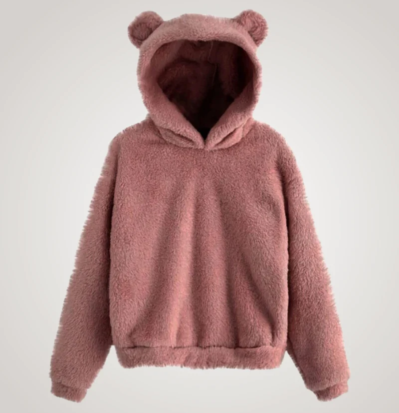 Tialyn - Plüsch-Hoodie mit Bärenohren