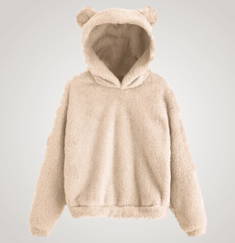 Tialyn - Plüsch-Hoodie mit Bärenohren