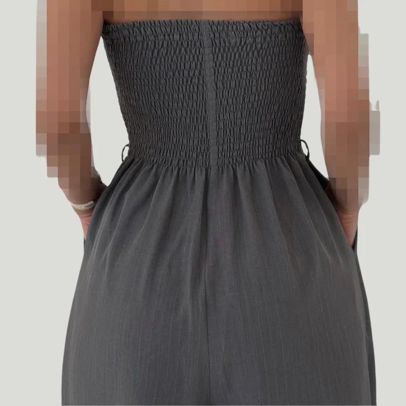 Lorayae - Soft-Touch Set aus weit geschnittenem Jumpsuit und Jacke