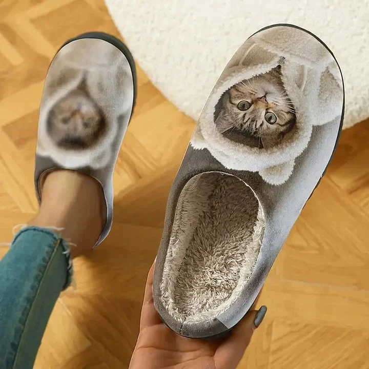 Marilys - Weiche Katzen-Hausschuhe
