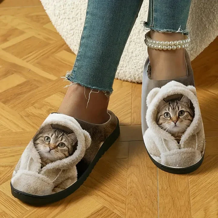 Marilys - Weiche Katzen-Hausschuhe