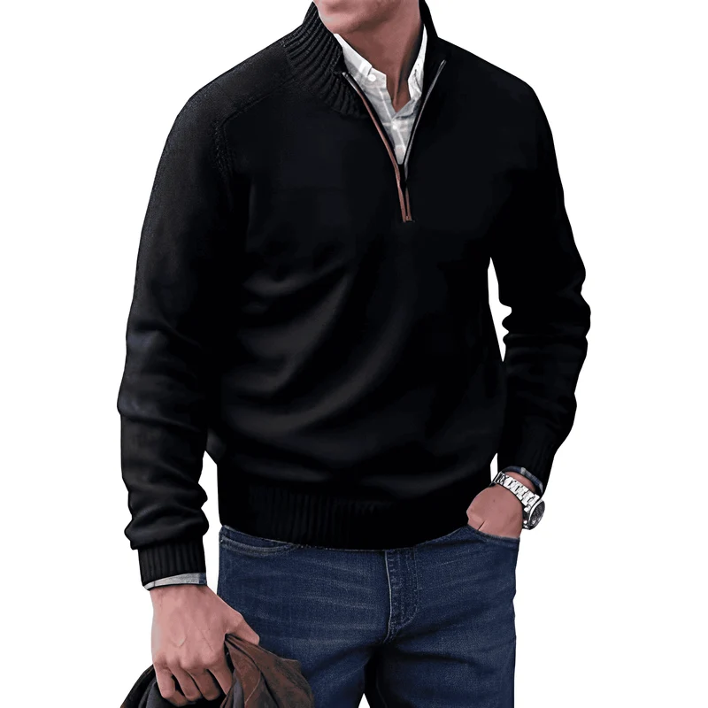 Saven - Half-Zip-Pullover mit weicher Haptik