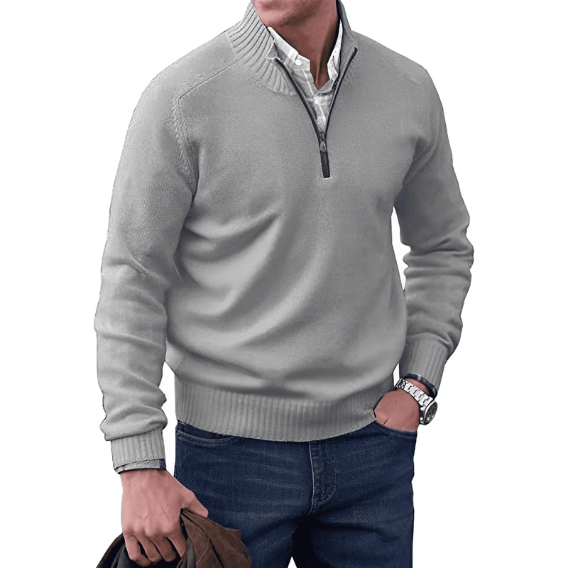 Saven - Half-Zip-Pullover mit weicher Haptik