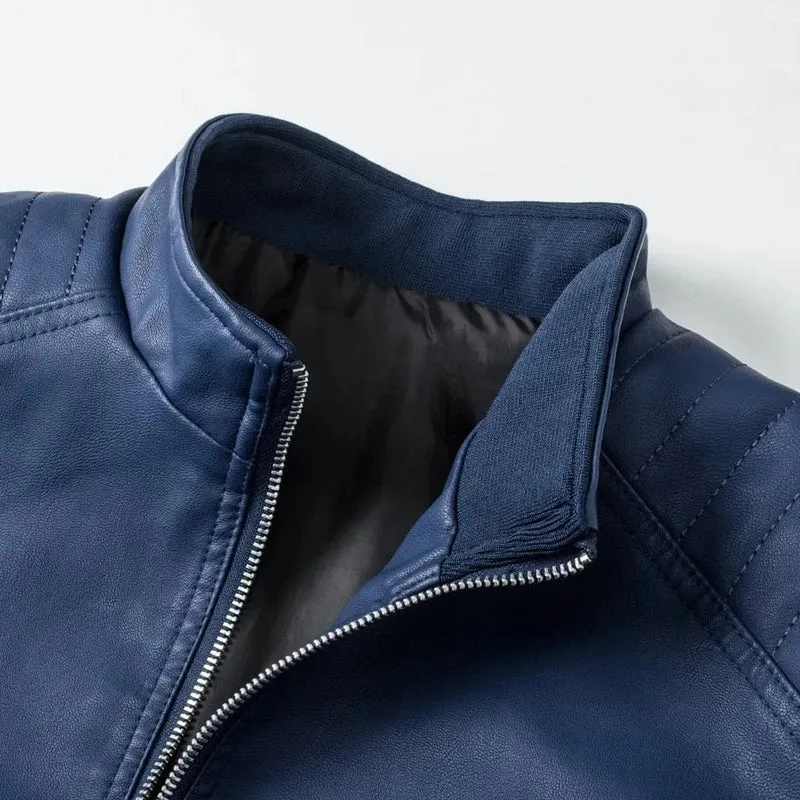Armin® | Stehkragen Lederjacke