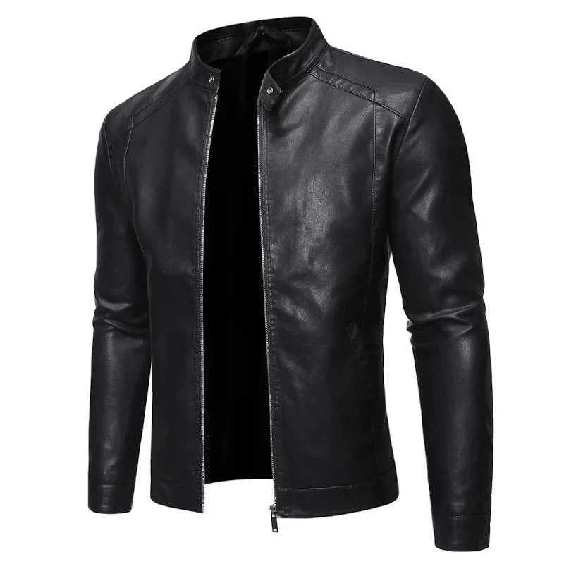 Matthias-Johann® | Lederjacke mit Stehkragen