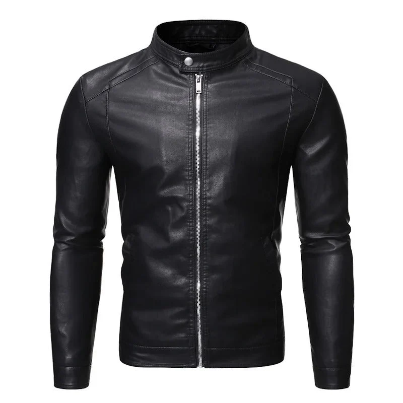 Matthias-Johann® | Lederjacke mit Stehkragen