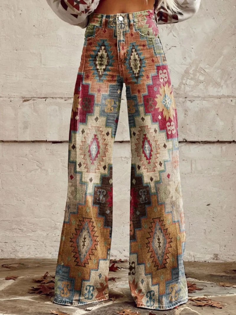 Léa - Retro Chevron Hosen