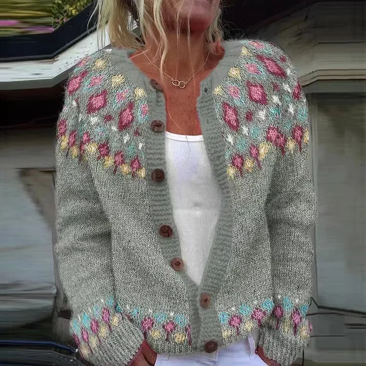 Madeline | Vintage Isländische Strickjacke