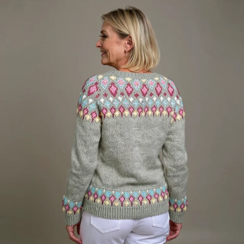 Madeline | Vintage Isländische Strickjacke