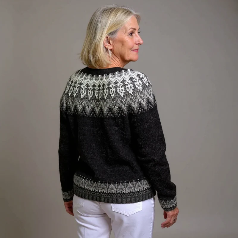 Nevaeh | Vintage Isländische Strickjacke