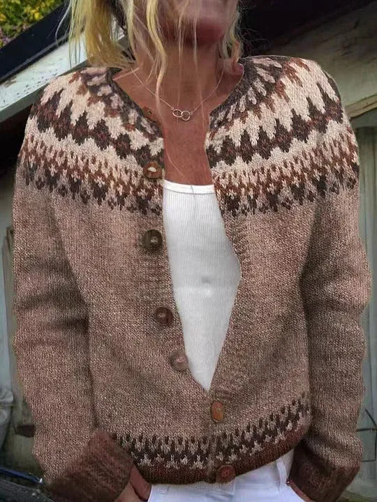 Ariana | Vintage Isländische Strickjacke