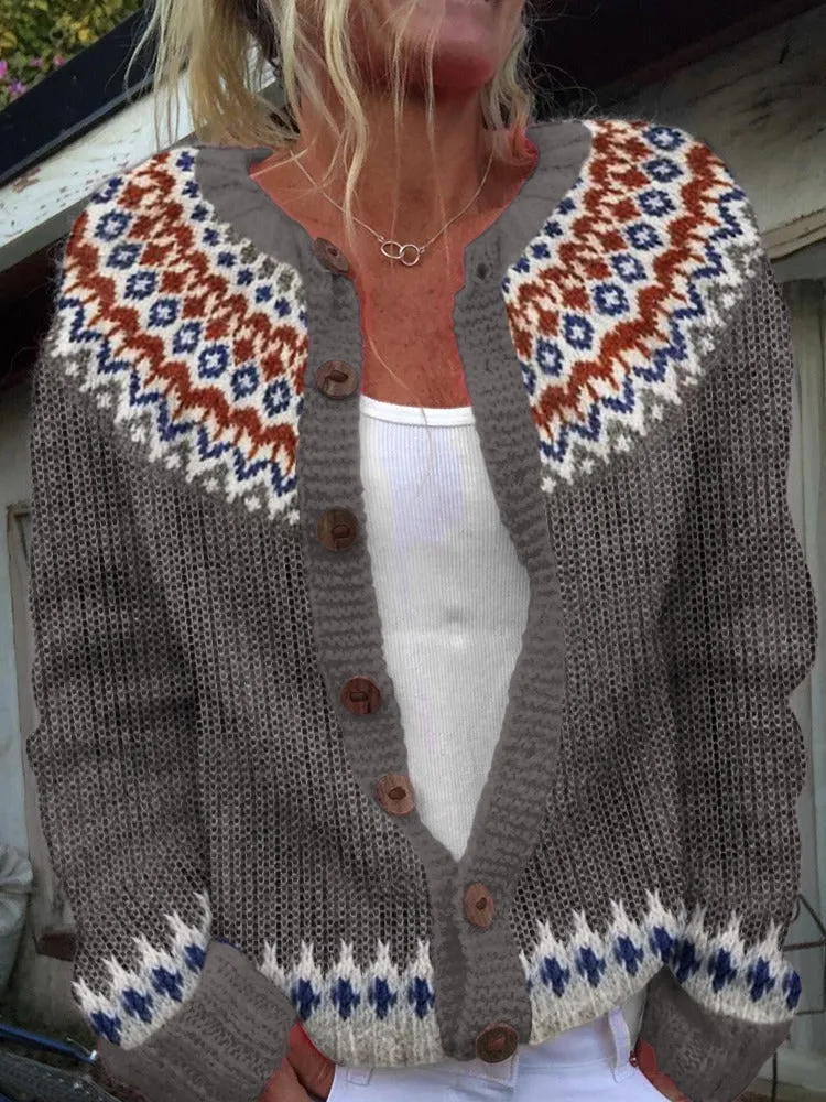 Gabriella | Vintage Isländische Strickjacke