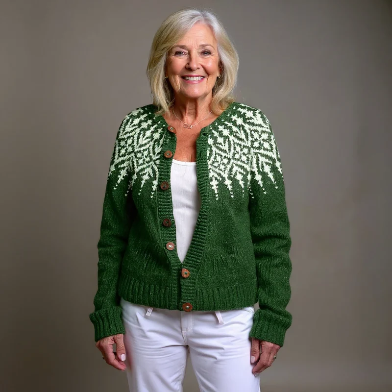 Brienne | Vintage Isländische Strickjacke