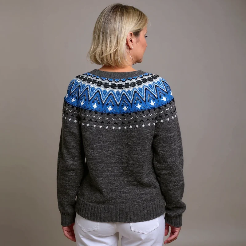 Jade | Vintage Isländische Strickjacke