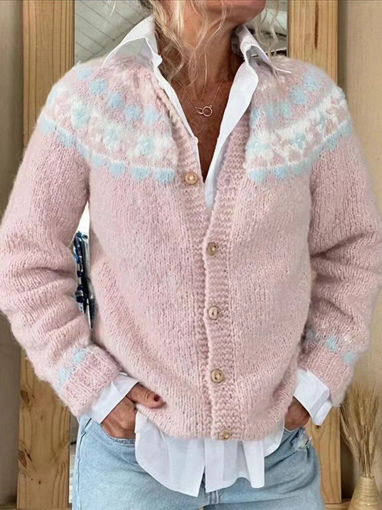 Sarah | Vintage Isländische Strickjacke