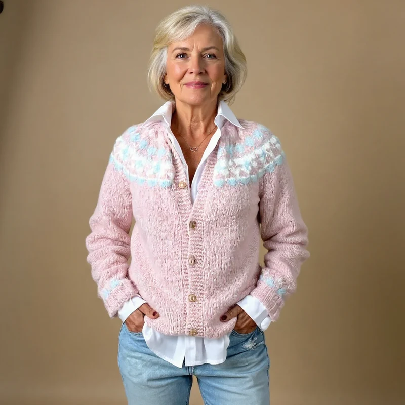 Sarah | Vintage Isländische Strickjacke