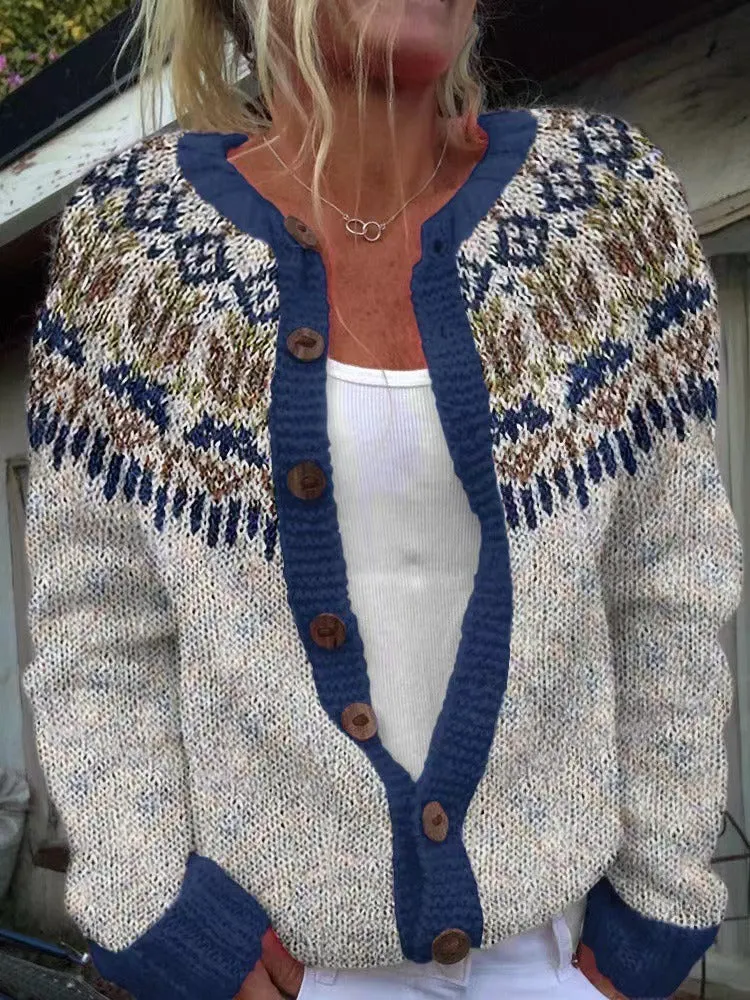 Hailey | Vintage Isländische Strickjacke