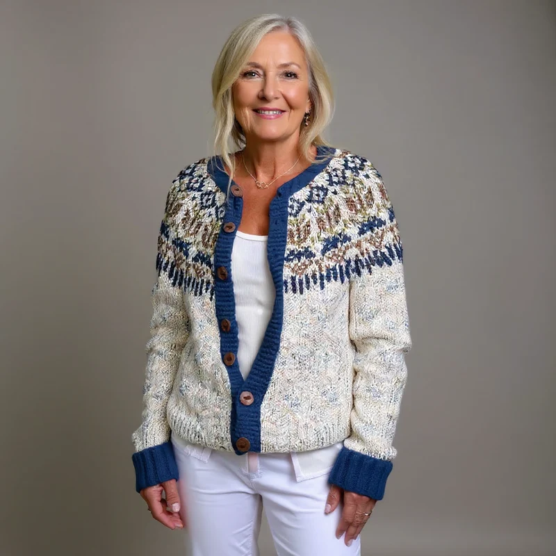 Hailey | Vintage Isländische Strickjacke