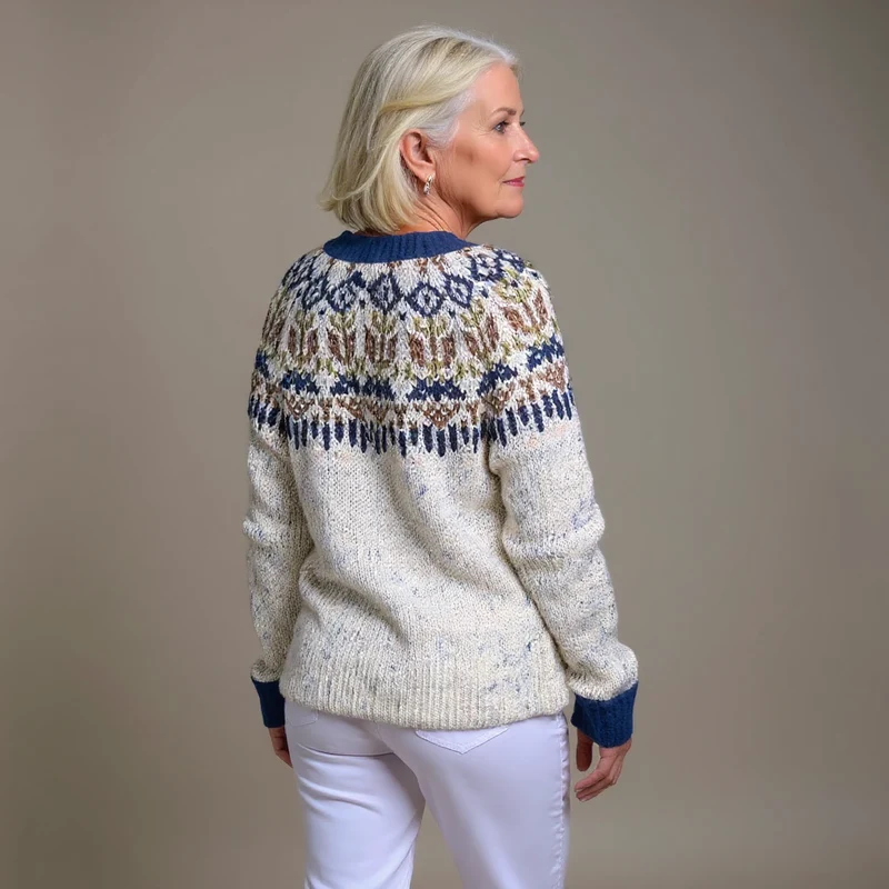 Hailey | Vintage Isländische Strickjacke