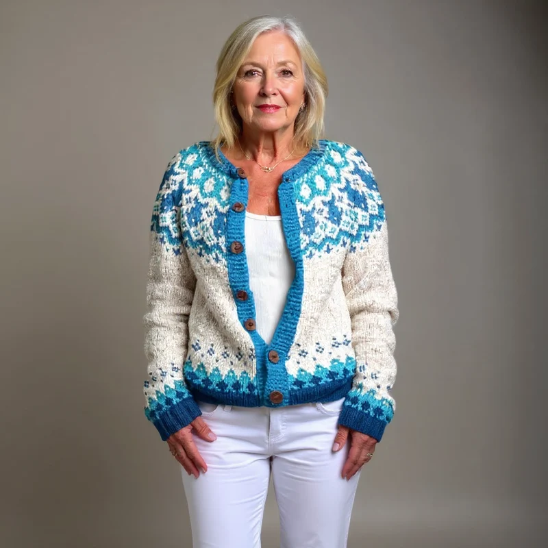 Eva | Vintage Isländische Strickjacke