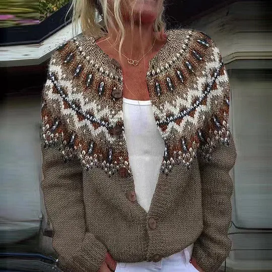 Adeline | Vintage Isländische Strickjacke