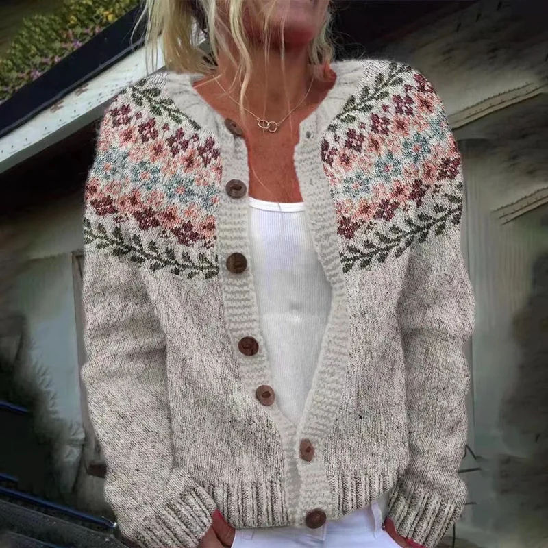 Madelyne | Vintage Isländische Strickjacke