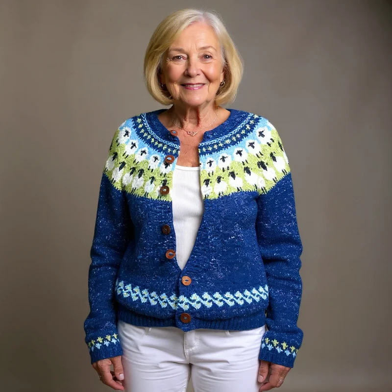 Sophie | Vintage Isländische Strickjacke