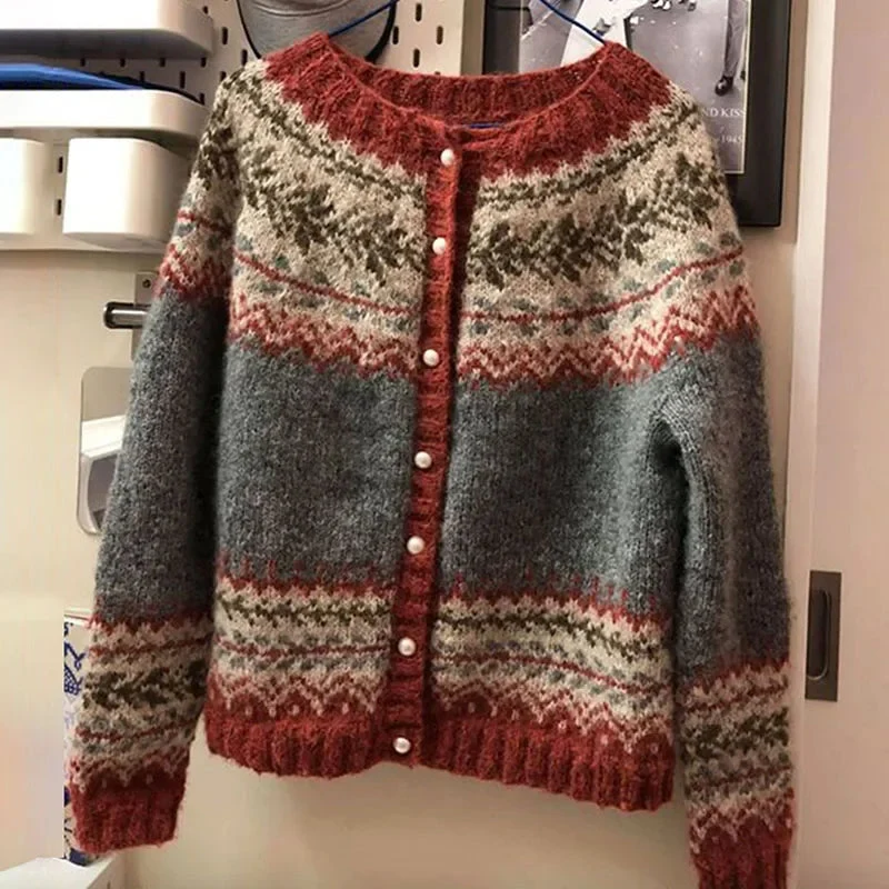 Jessica | Vintage Island-Strickjacke