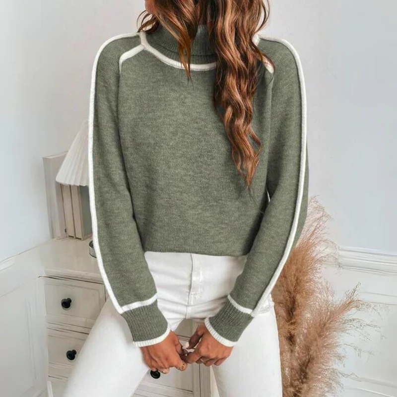 Pullover mit Kontrastbesatz – Schicker Komfort mit moderner Eleganz
