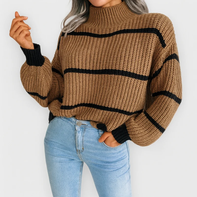 Stylistischer Rollkragenpullover – Luxuriöser Rollkragen für unvergleichliche Wärme