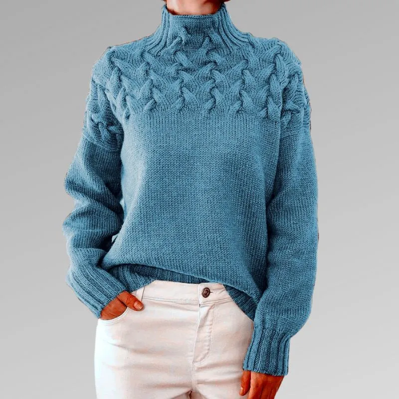 Rollkragenpullover mit Twist-Details – Elegante Wärme mit moderner Raffinesse