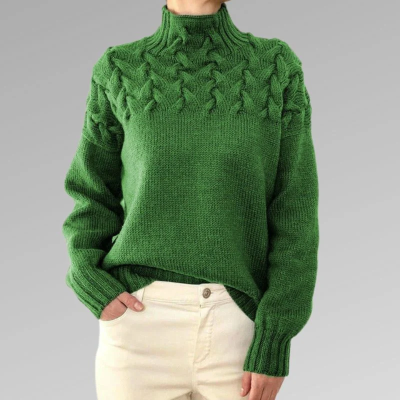 Rollkragenpullover mit Twist-Details – Elegante Wärme mit moderner Raffinesse