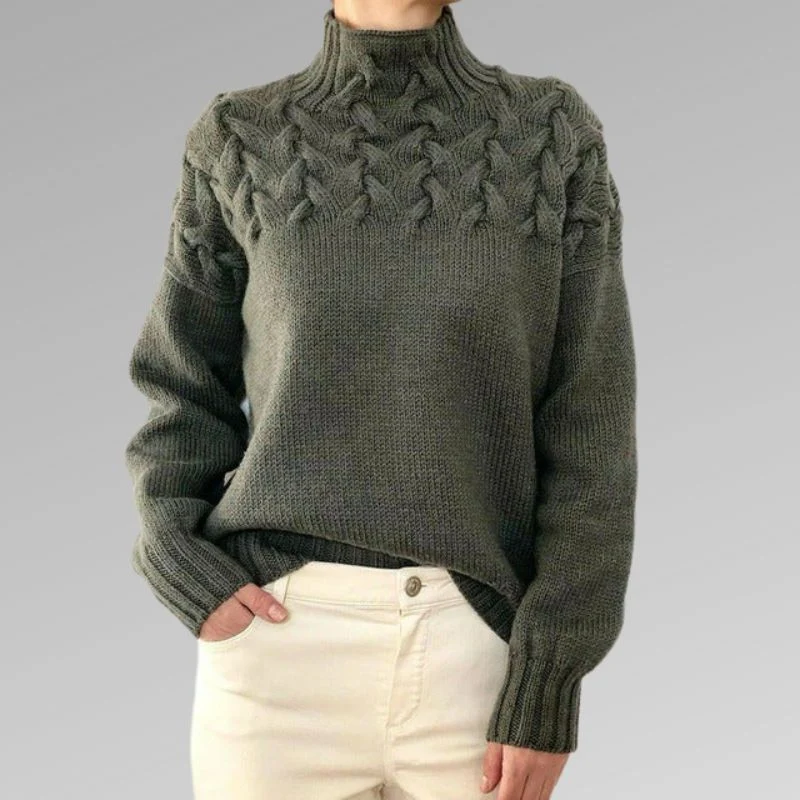 Rollkragenpullover mit Twist-Details – Elegante Wärme mit moderner Raffinesse