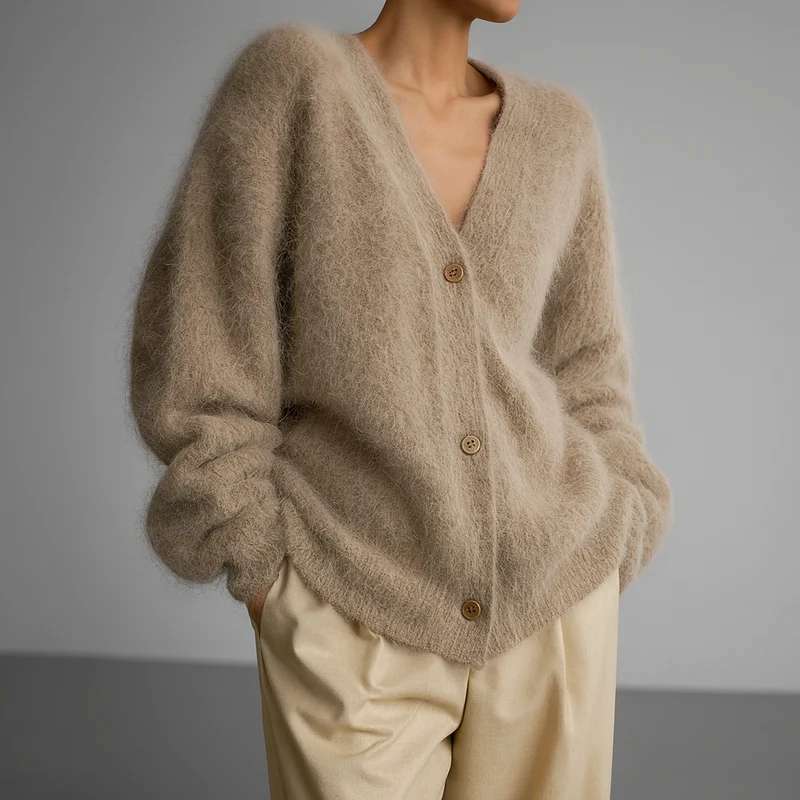 Cardigan mit Knöpfen – Sanfte Eleganz mit entspannter Raffinesse