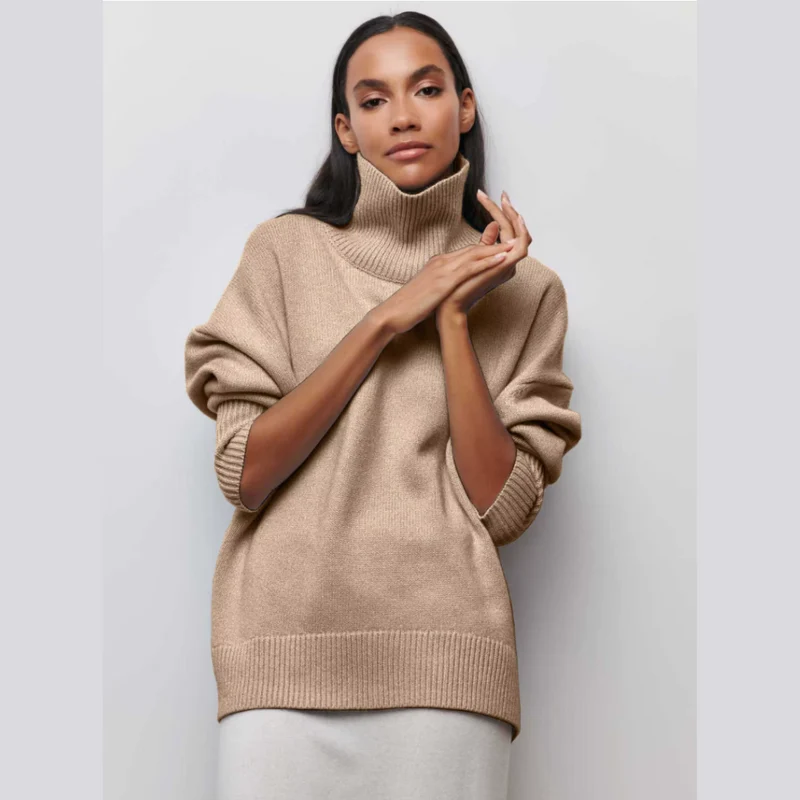 Kurzarm-Rollkragenpullover – Kühne Eleganz mit modernem Flair