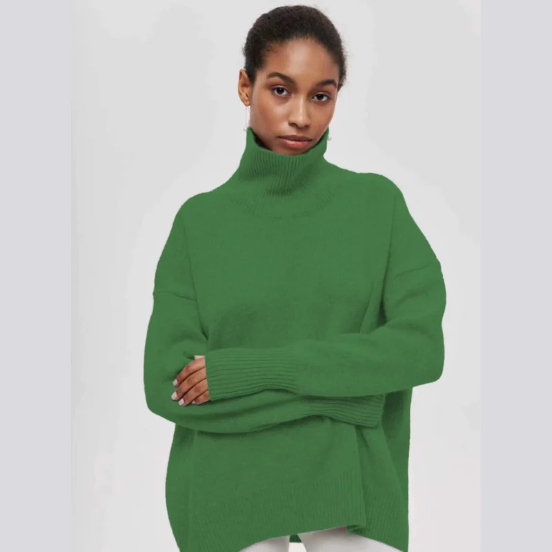 Kurzarm-Rollkragenpullover – Kühne Eleganz mit modernem Flair