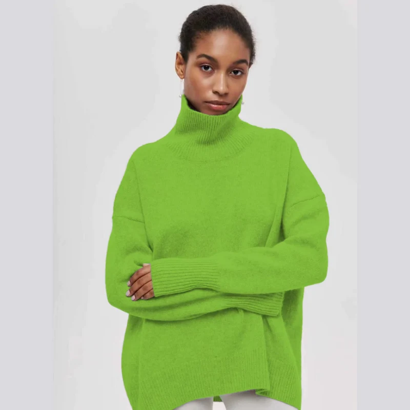 Kurzarm-Rollkragenpullover – Kühne Eleganz mit modernem Flair