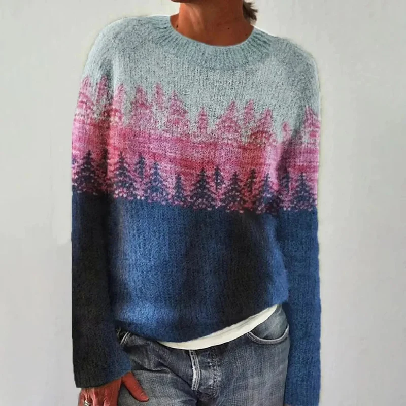 Pullover mit Waldmuster – Gemütlicher Stil mit dem Charme der Natur