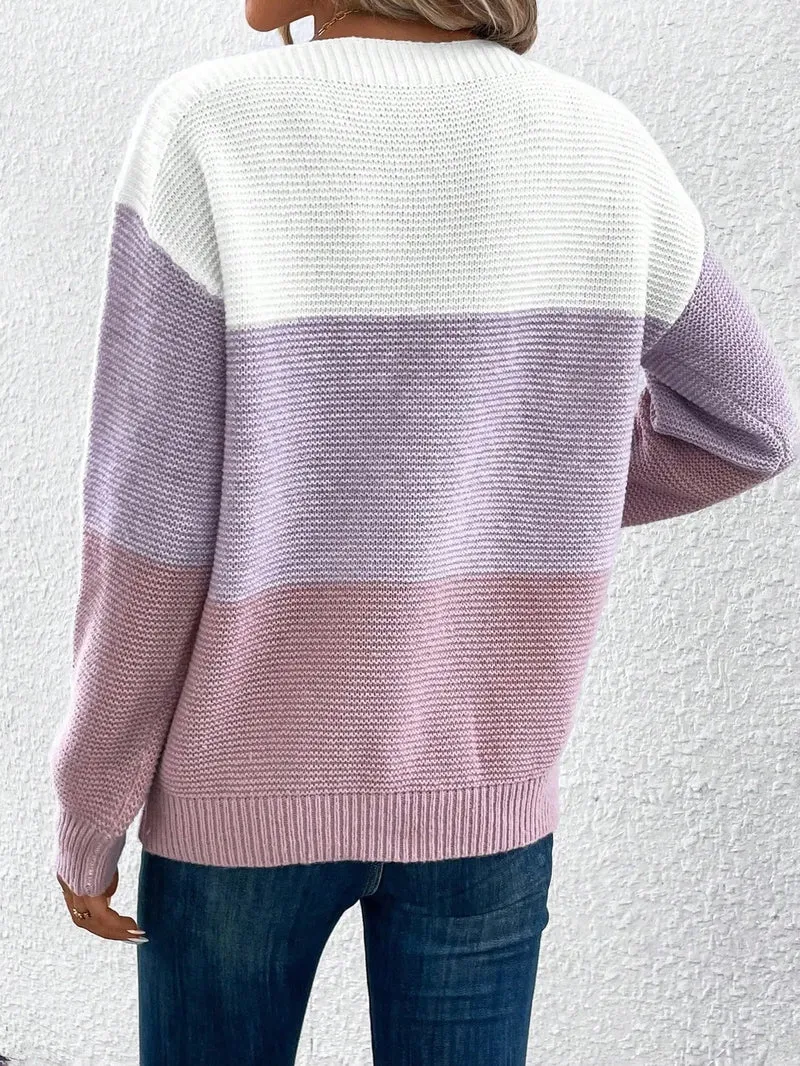 Colorblock-Pullover – Moderner Stil mit mühelosem Komfort