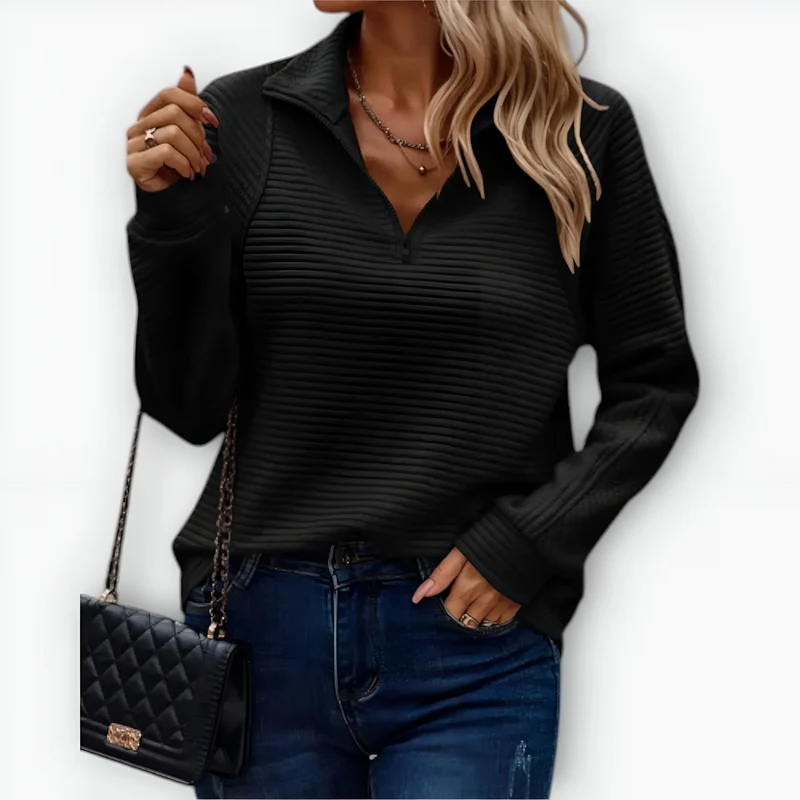 Camila | Pullover mit Halbreißverschluss